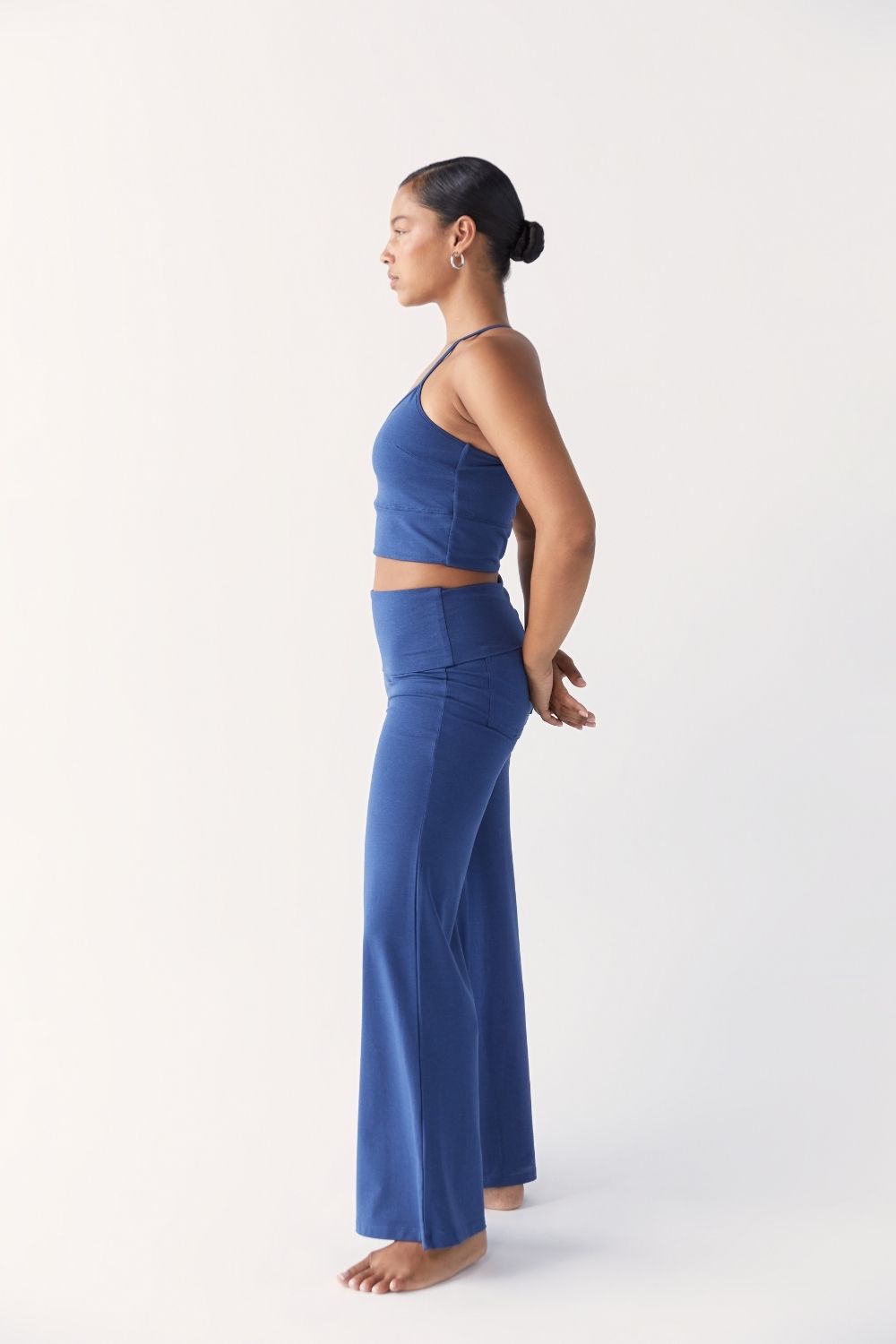 Full Length Yin Flare - Indigo - Organic Cotton/Bamboo