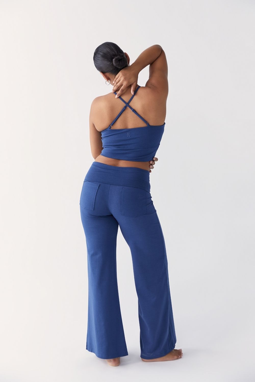 Full Length Yin Flare - Indigo - Organic Cotton/Bamboo