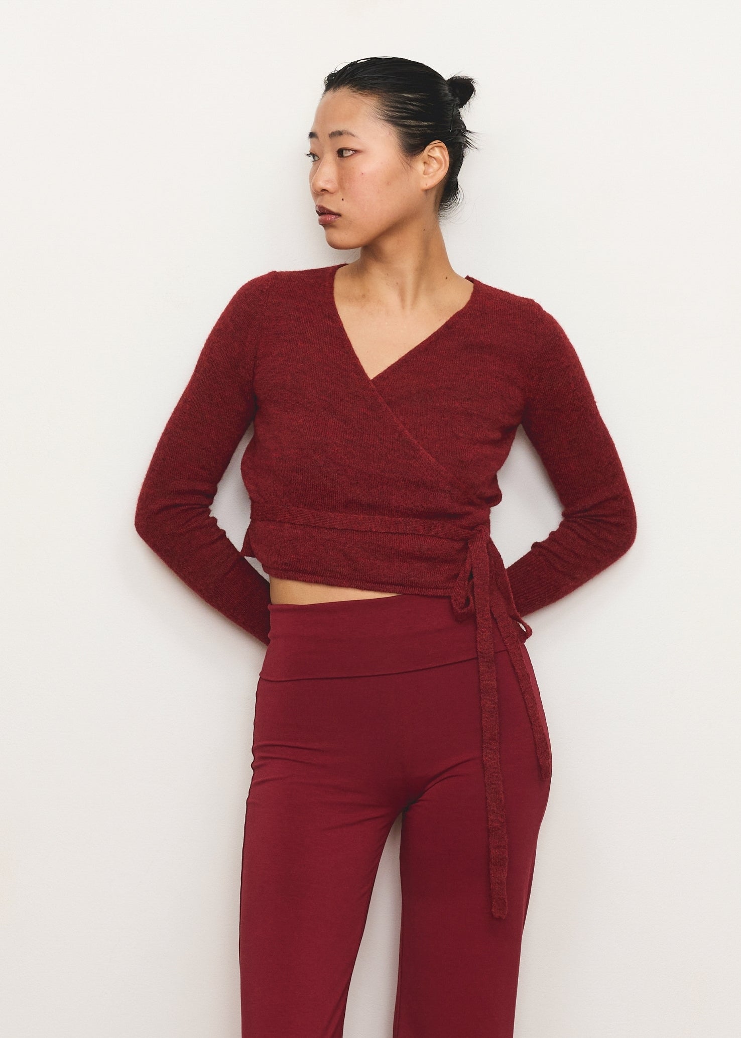 Wrap Cardigan - Cherry