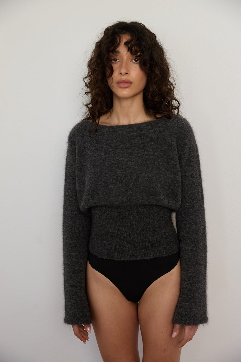 Ribbed Knit - Slate Marle