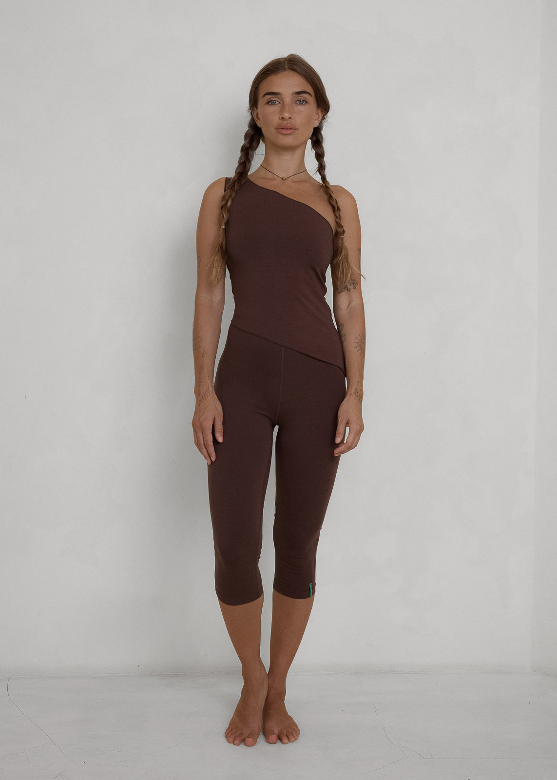 Capri Legging - Dark Brown - Organic Cotton/Bamboo