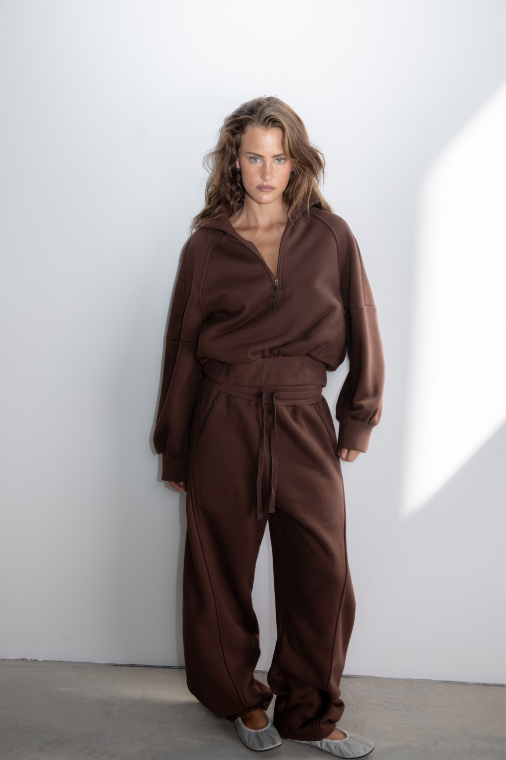 Barrel Fleece Trackpant - Dark Chocolate