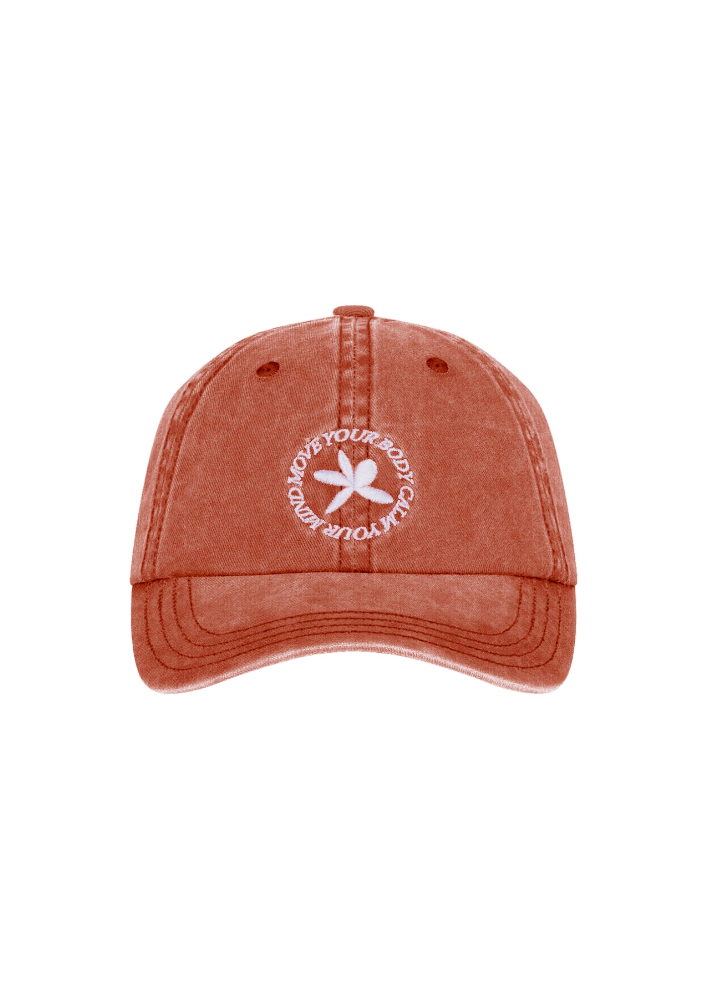 Hat - Move Your Body Dad Cap - Stone Wash Red