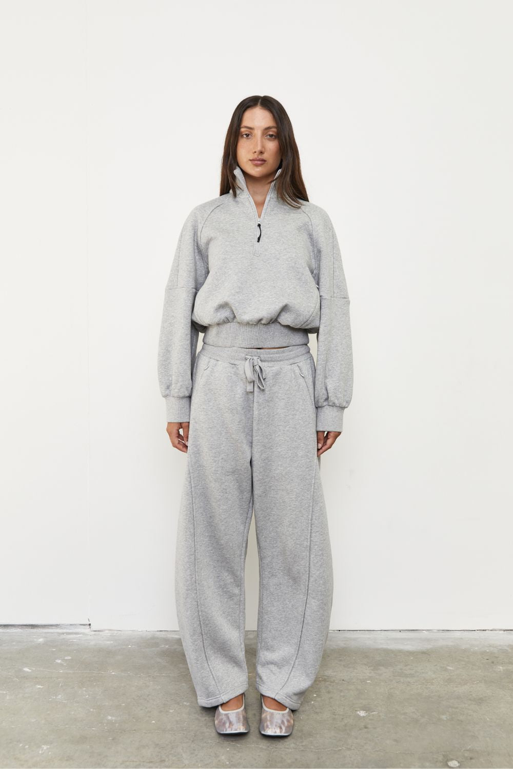 Barrel Fleece Trackpant - Grey Marle