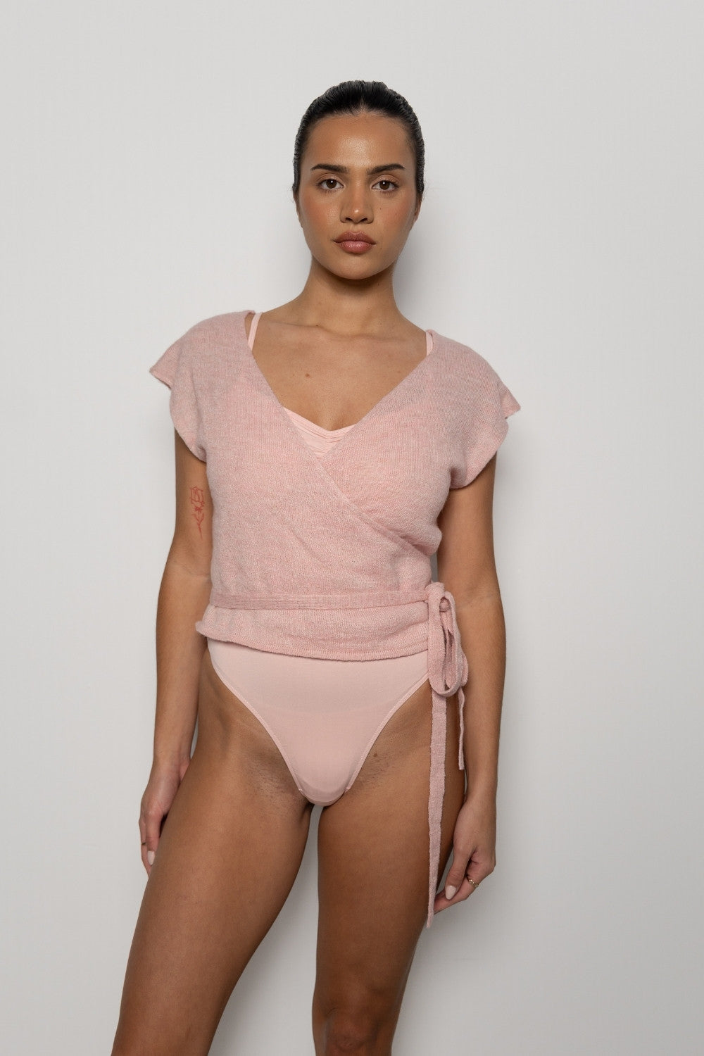 Wrap Vest - Powder Pink