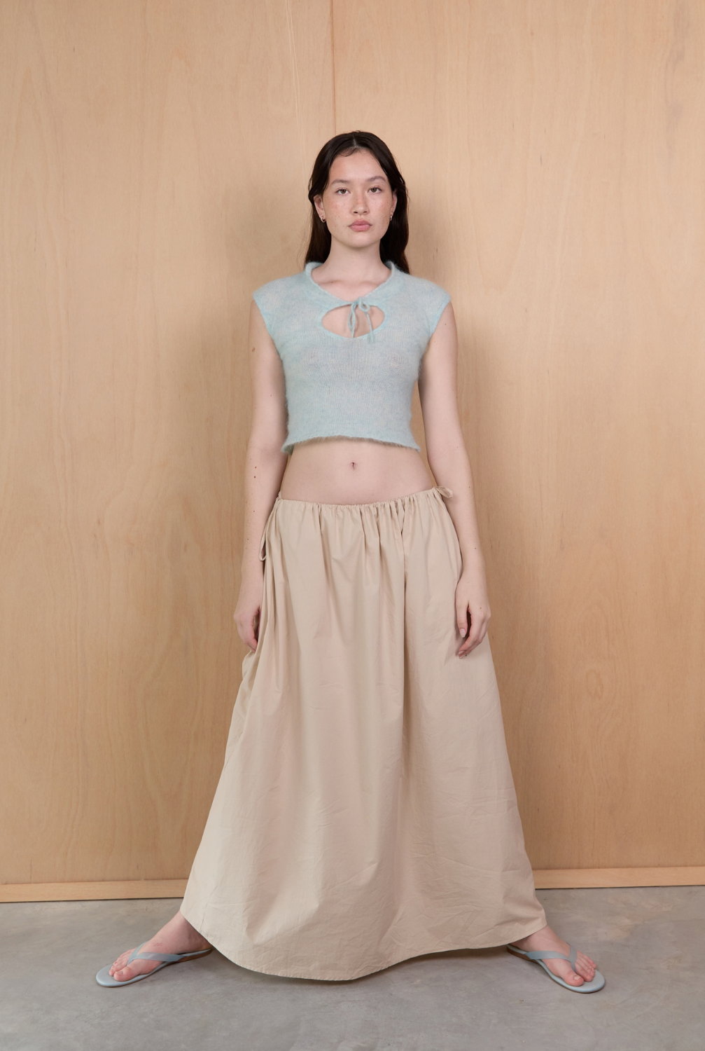 Side Tie Skirt - Birch
