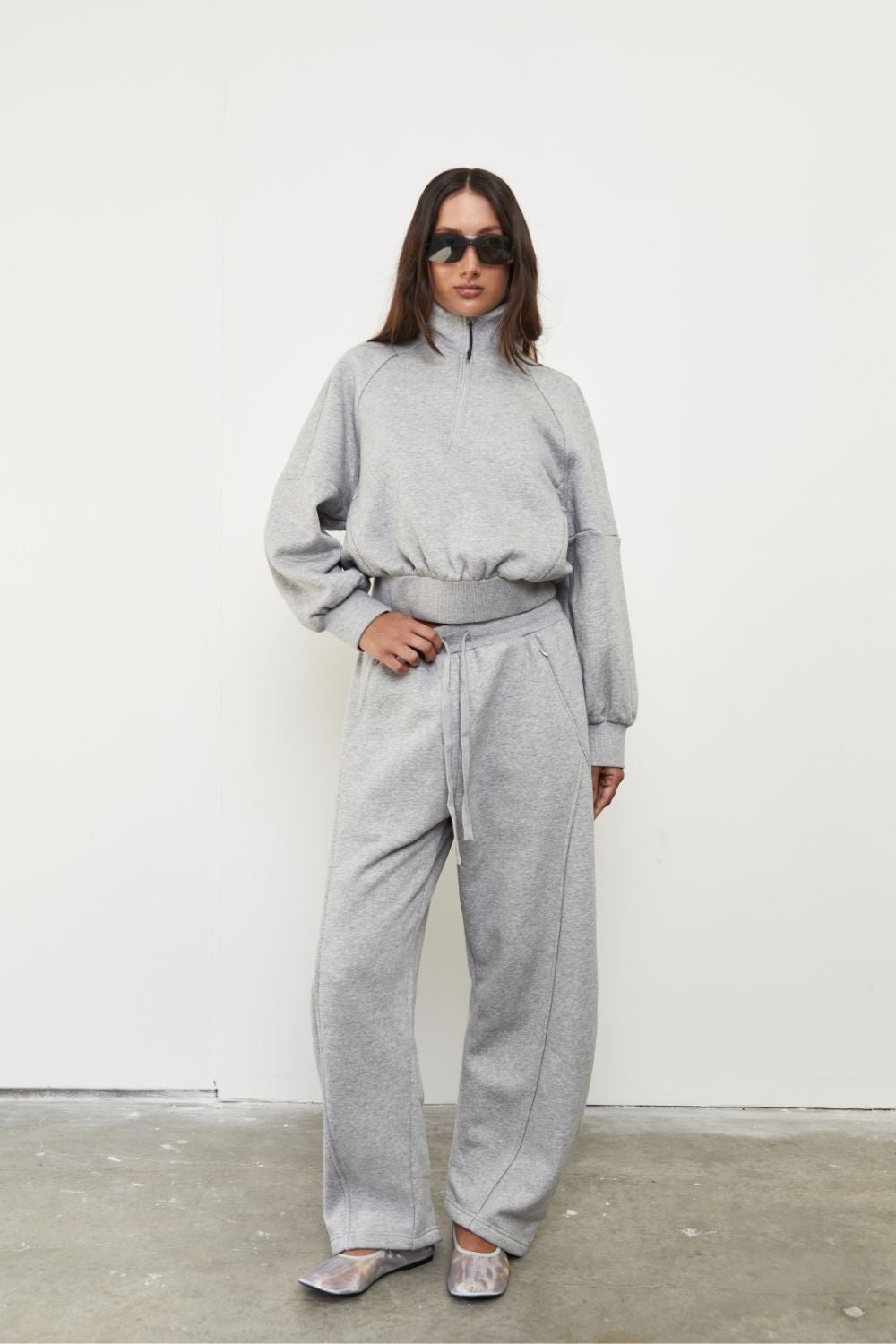 Barrel Fleece Trackpant - Grey Marle