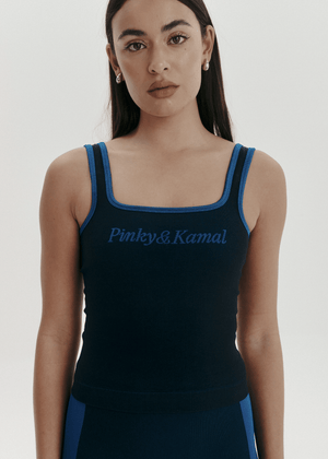 
                  
                    Load image into Gallery viewer, PK Scoop Neck Tank - Onyx / Sapphire
                  
                