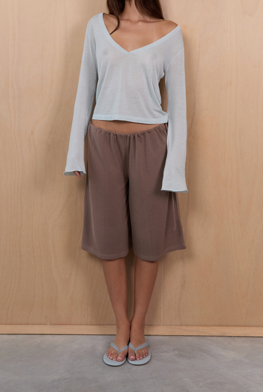 Side Tie Short - Stone