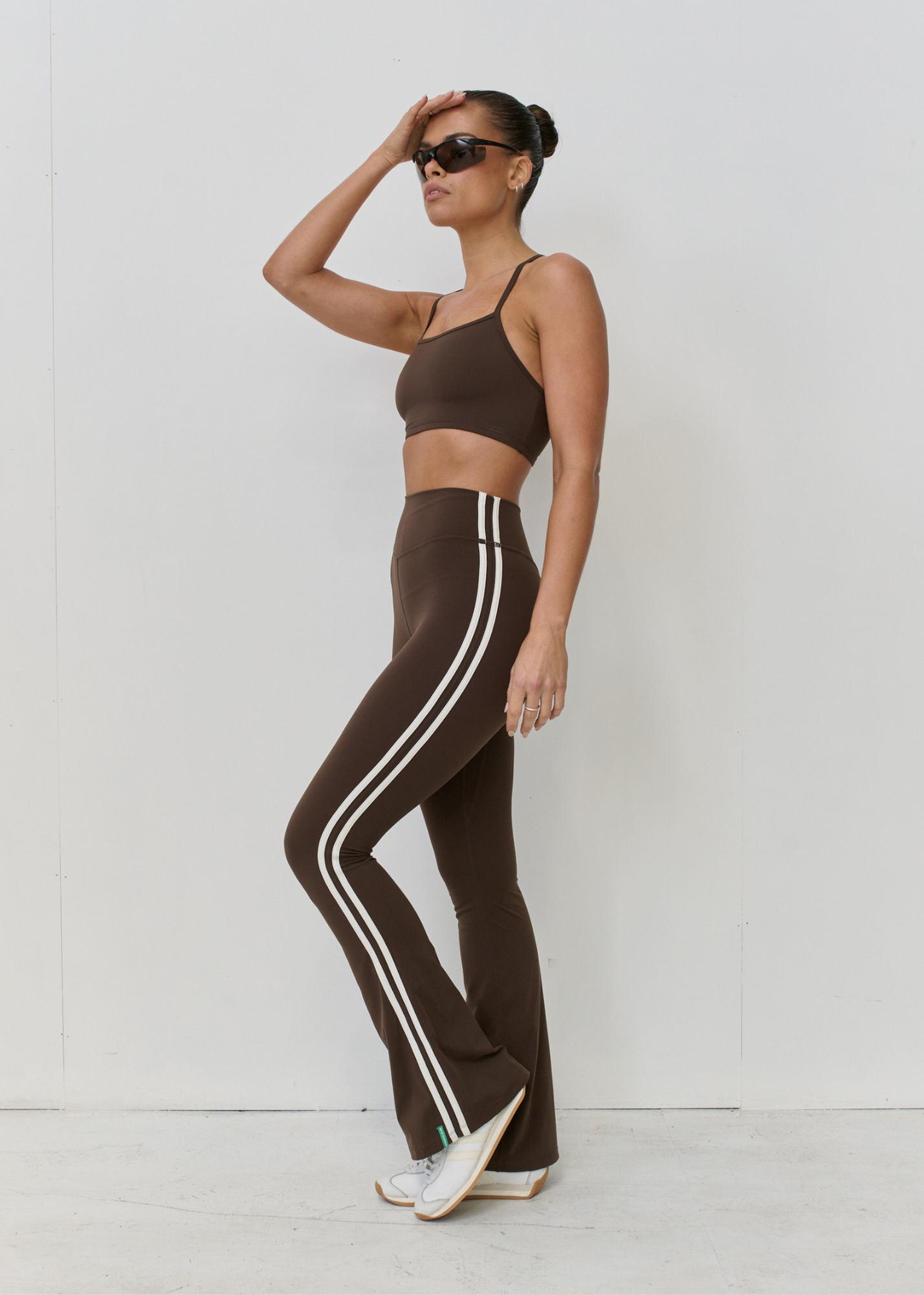 Vibration Flare - Brown/White Stripes