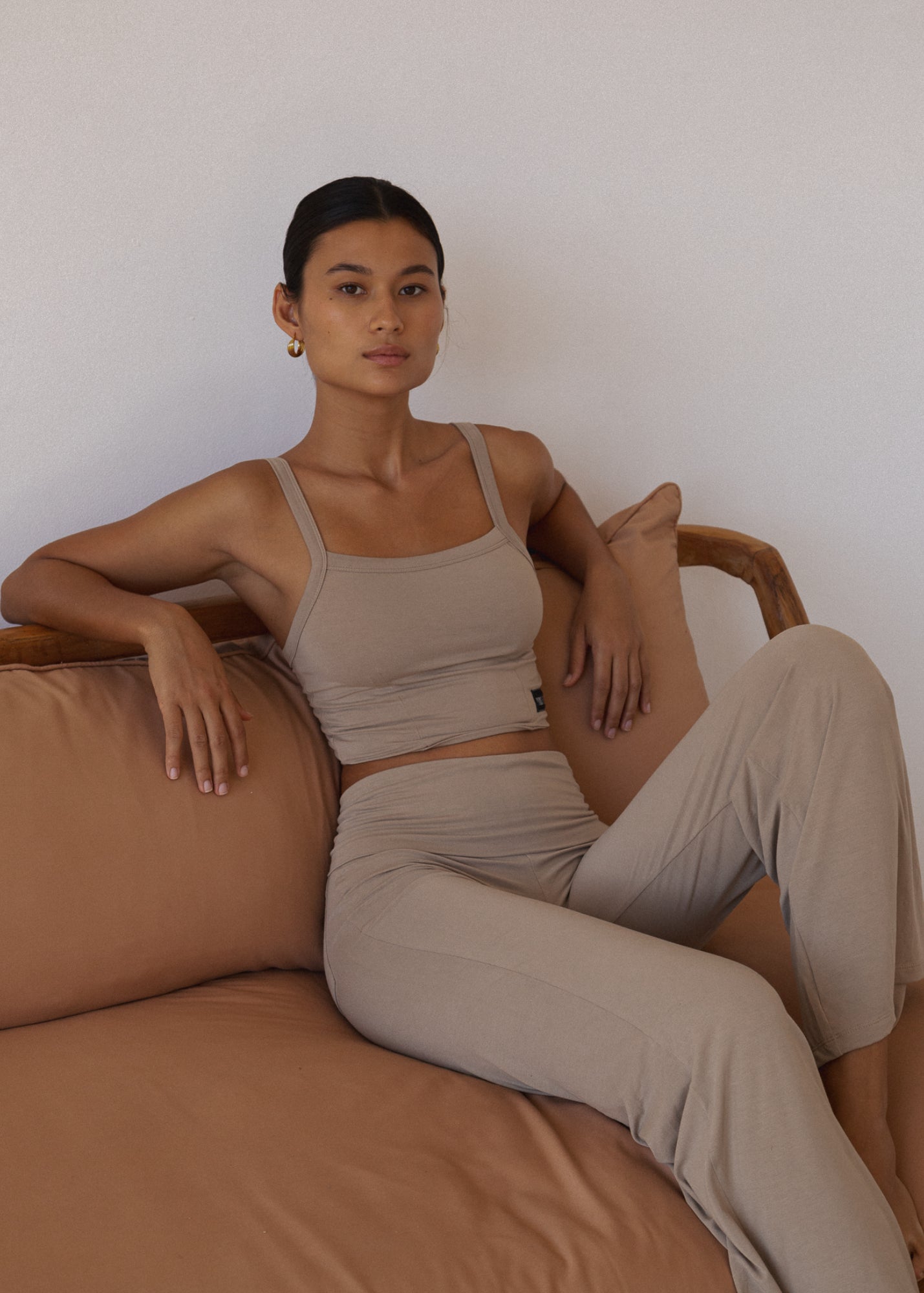 Joy Crop - Taupe - Viscose/Spandex