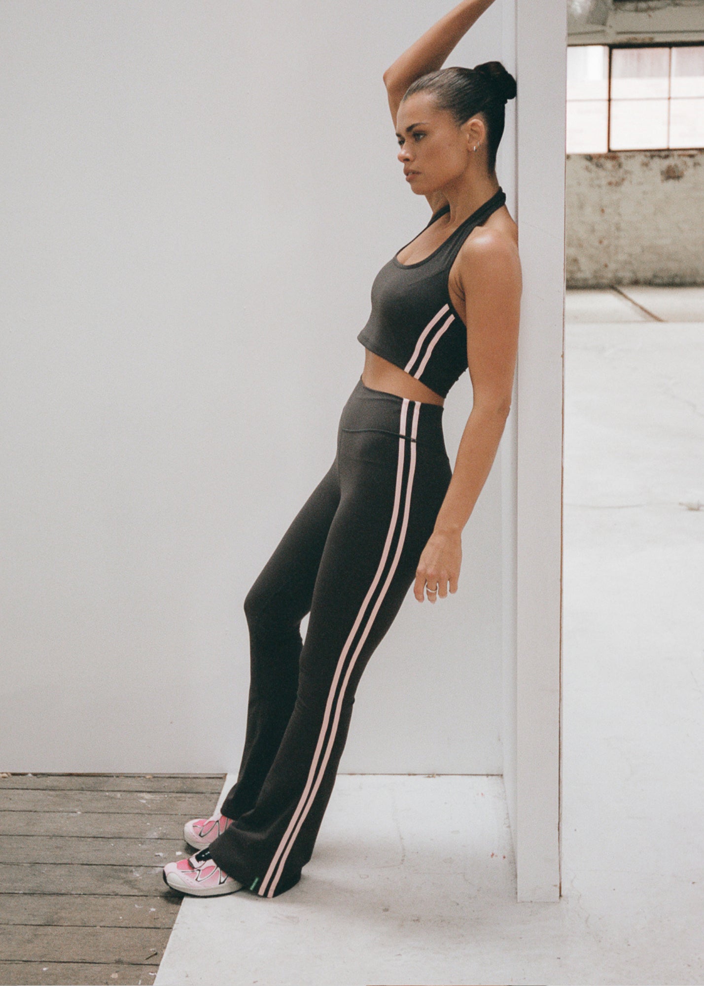 Halter Top - Grey/Pink