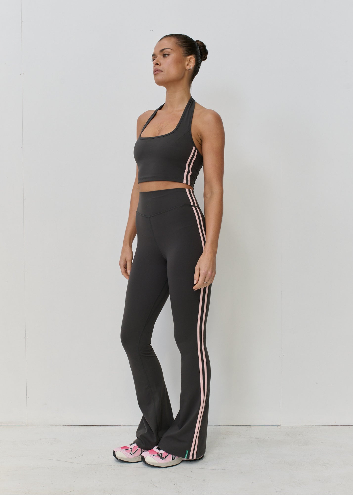 Halter Top - Grey/Pink