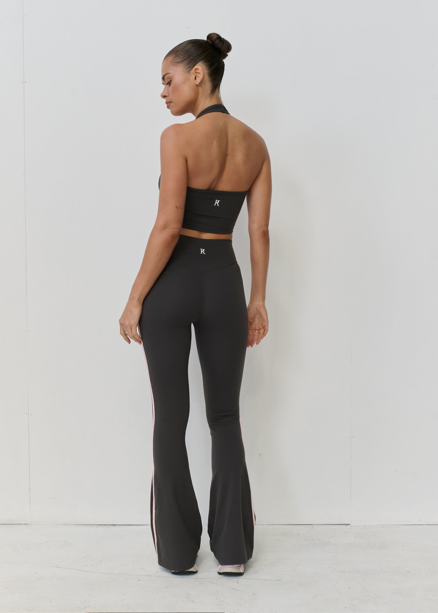 Halter Top - Grey/Pink