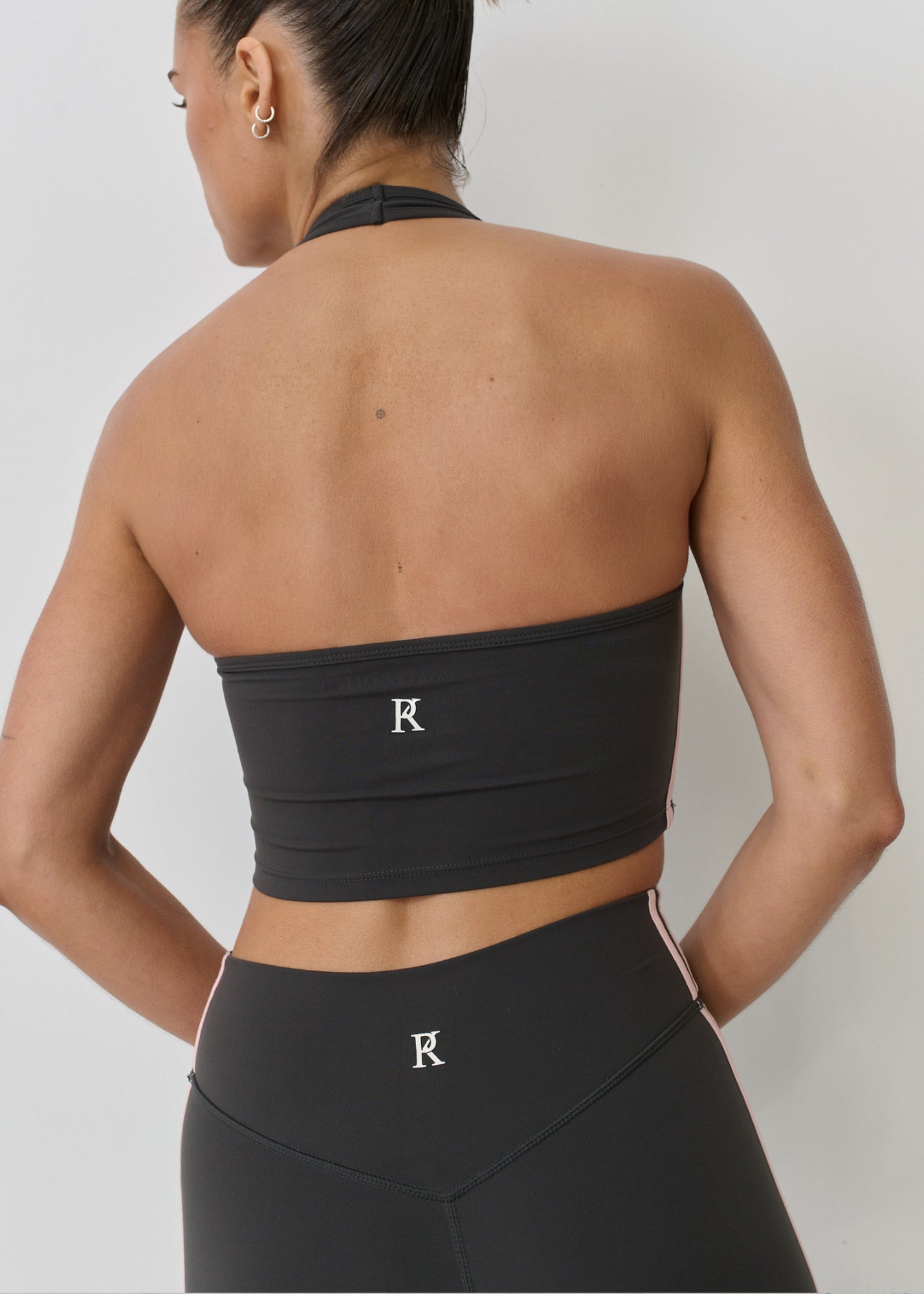 Halter Top - Grey/Pink