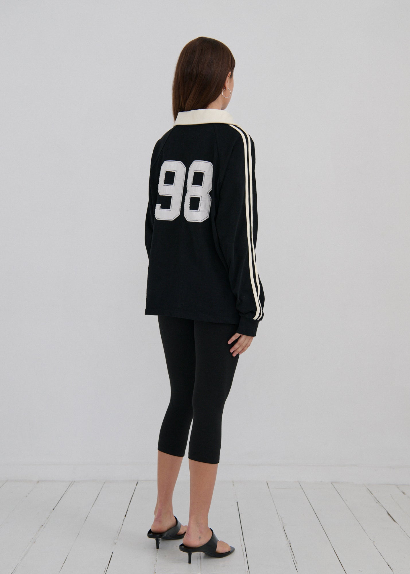 Long Sleeve Sport Jersey - Black/Cream