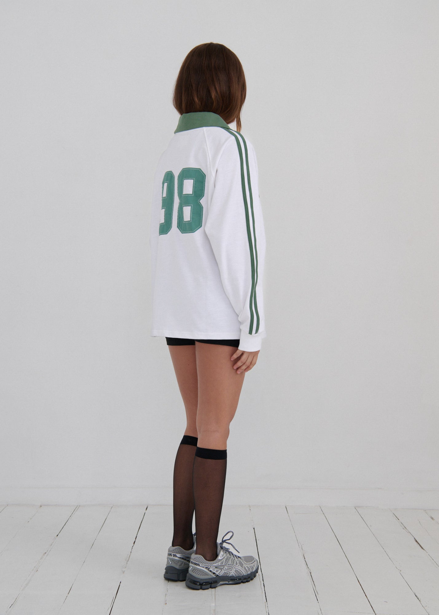Long Sleeve Sport Jersey - White/Green
