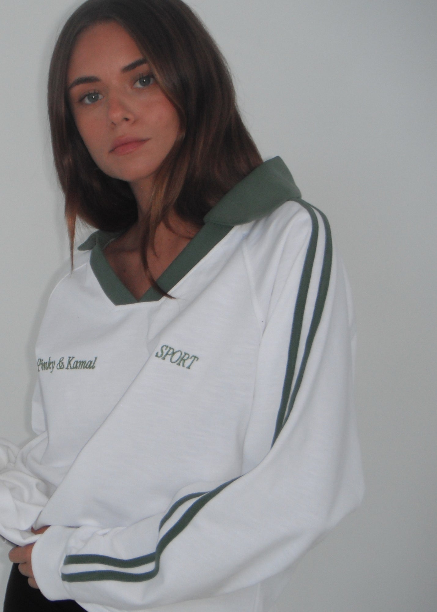 Long Sleeve Sport Jersey - White/Green