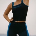 PK Scoop Neck Tank - Onyx / Sapphire