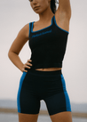 Seamless Tops - PK Scoop Neck Tank - Onyx / Sapphire