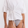 Front Tie T-Shirt - White