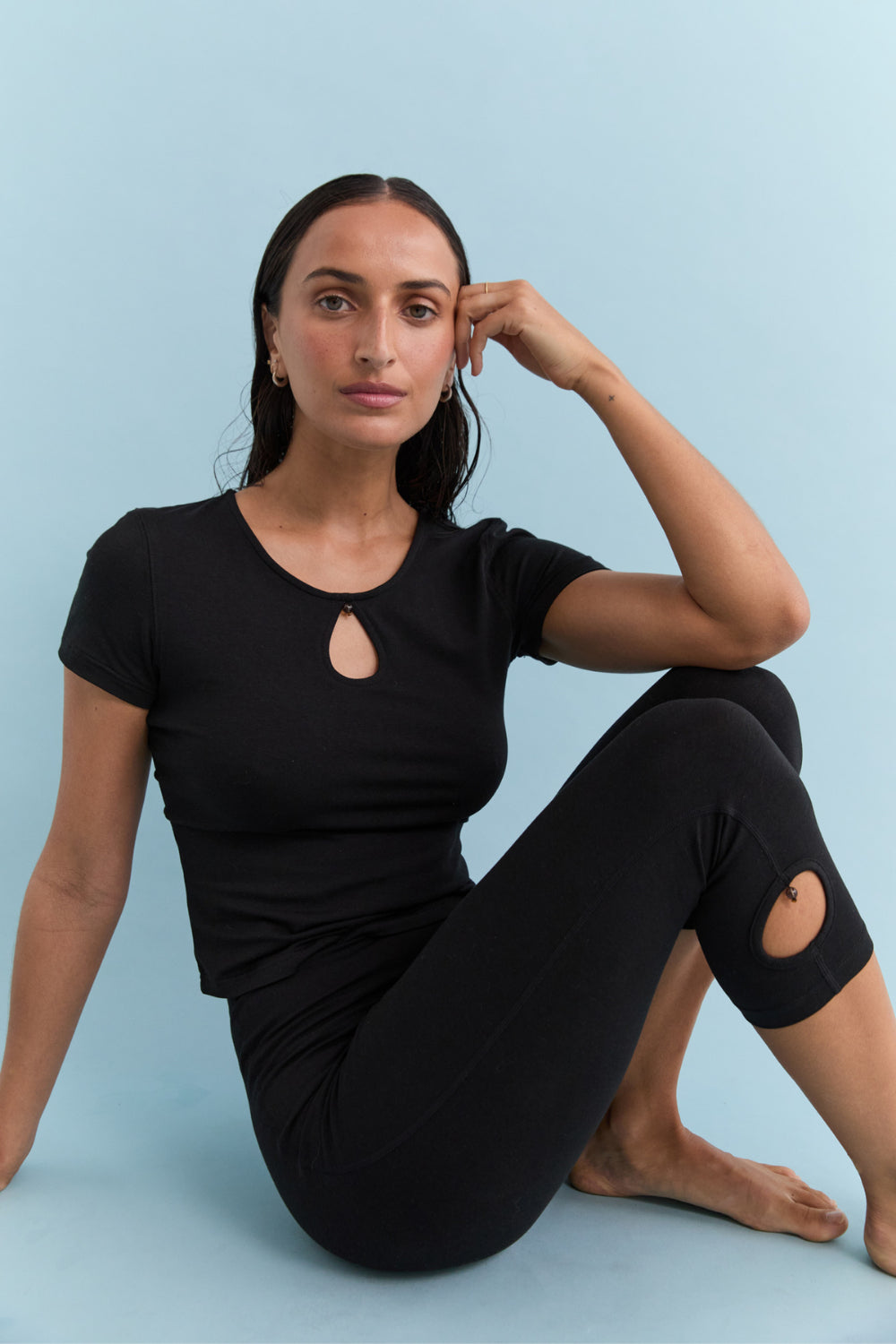 Beaded T-Shirt - Black