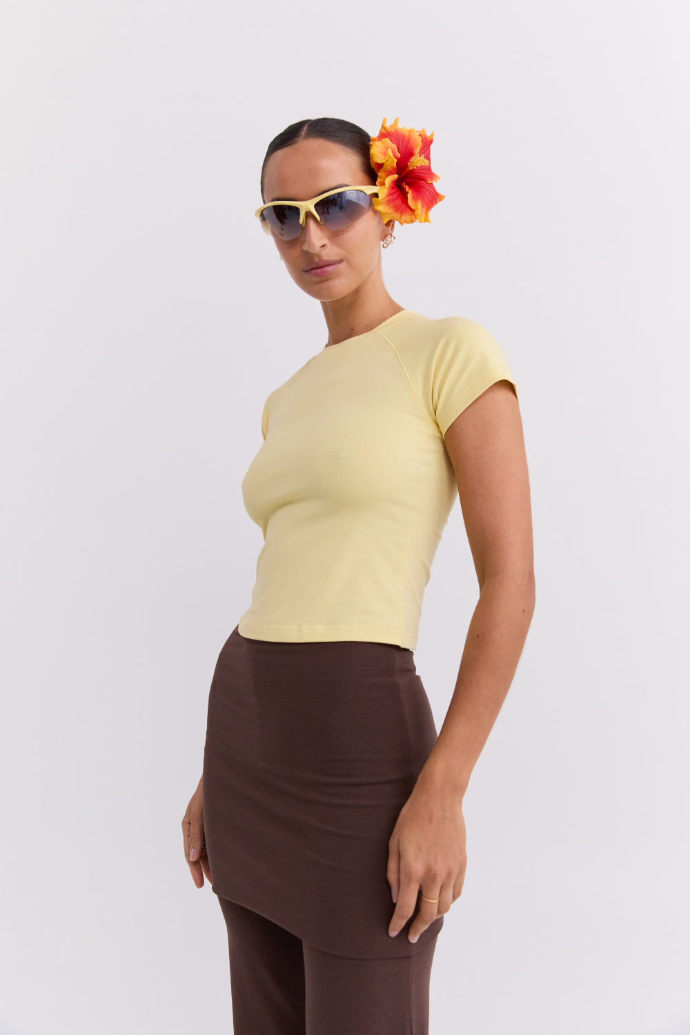 Cropped Baby T-shirt - Butter