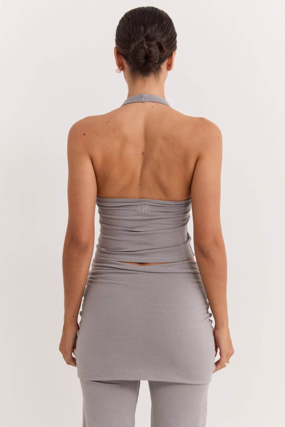 Halter Bodice Top - Pebble Grey