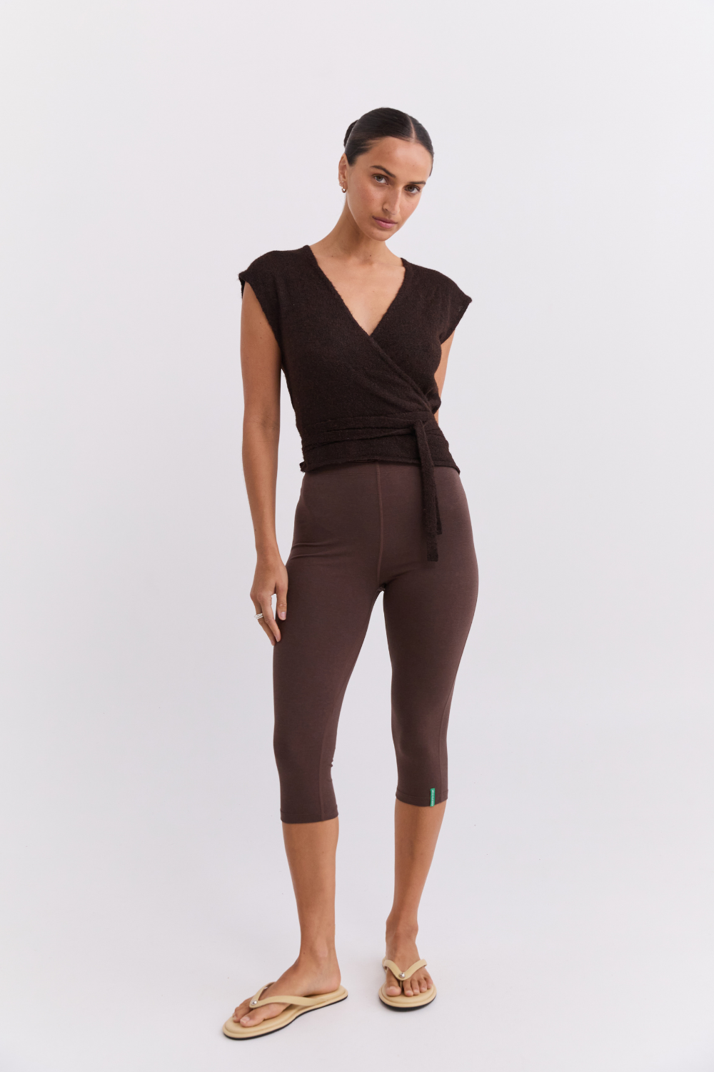 Wrap Vest - Dark Brown