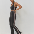 Vibration Flare - Grey with Pink Stripes