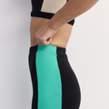 Trackline Short - Black with Aqua