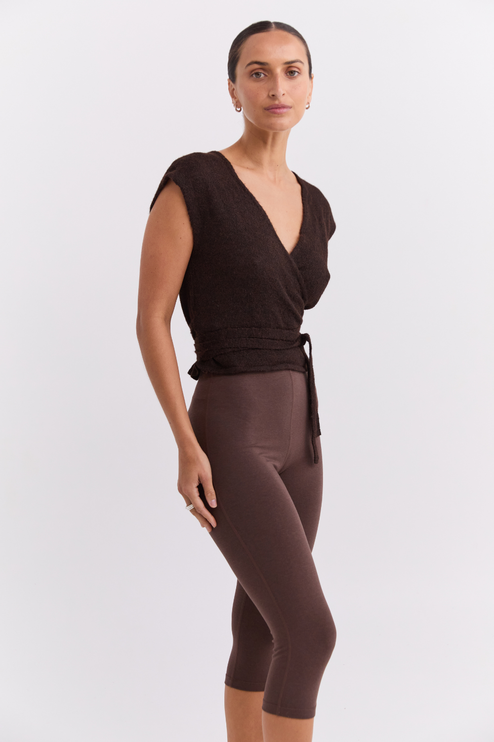 Wrap Vest - Dark Brown