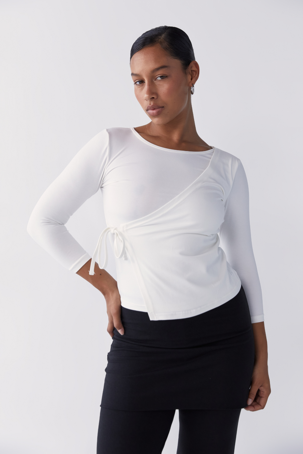 Hira Wrap Top - White