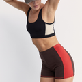Trackline Short - Brown with Red