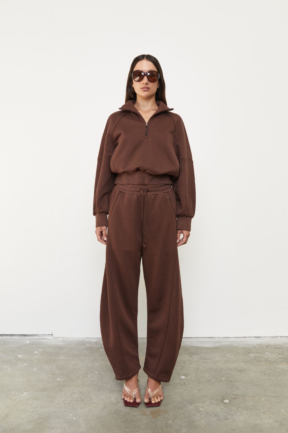 Barrel Fleece Trackpant - Dark Chocolate