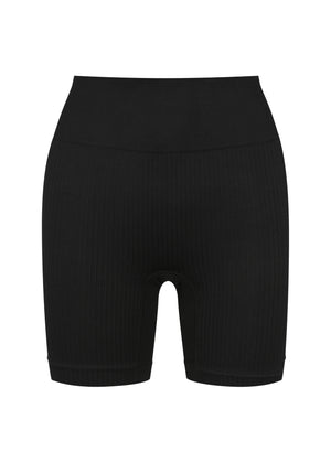 
                  
                    Load image into Gallery viewer, Active Shorts - Ribbed Midi Short - Black
                  
                