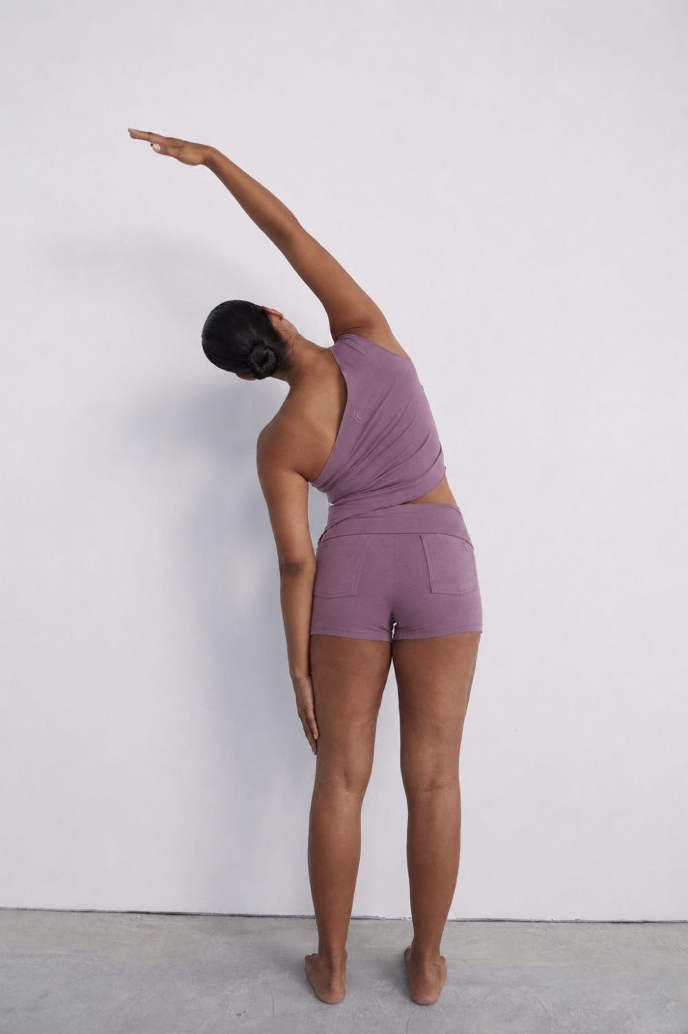 Fold Over Mini Short - Mauve
