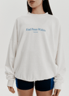 Sweatshirts - Find Peace Within Crewneck Sweatshirt - Off White/Blue