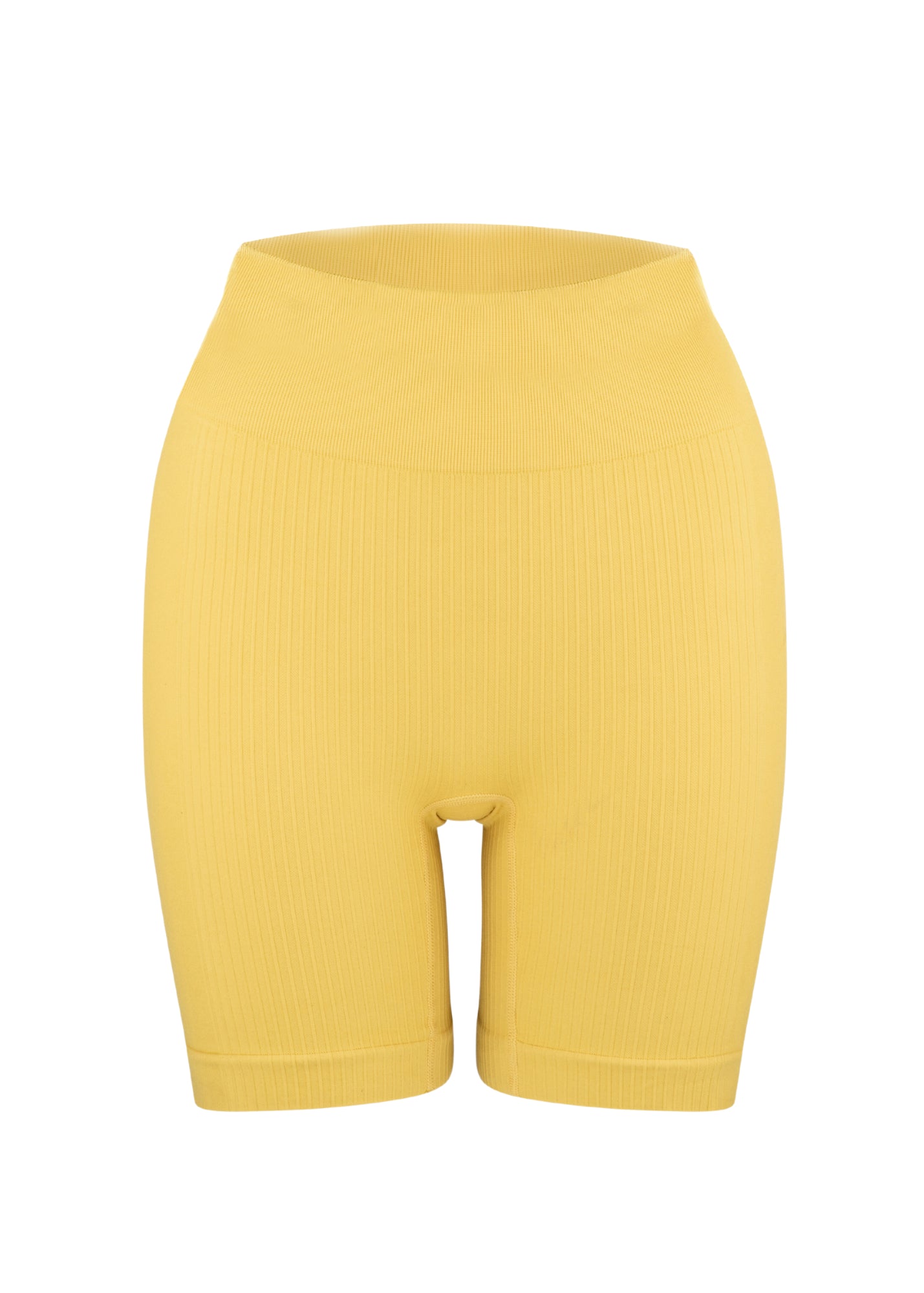 Active Shorts - Ribbed Midi Short - Lemon Peel