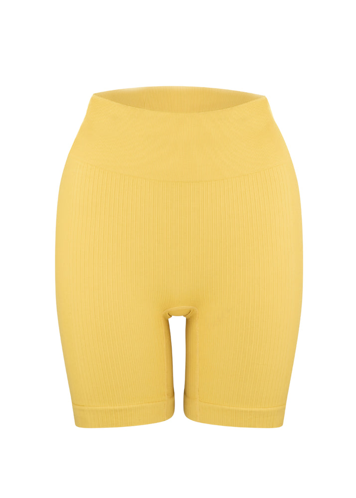 
                  
                    Load image into Gallery viewer, Active Shorts - Ribbed Midi Short - Lemon Peel
                  
                
