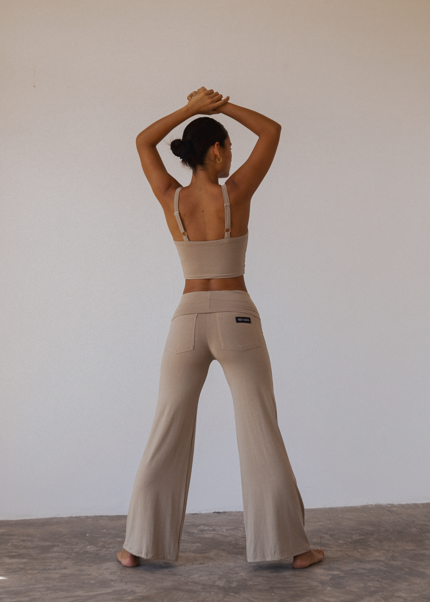 Full Length Yin Flare - Taupe - Viscose/Spandex