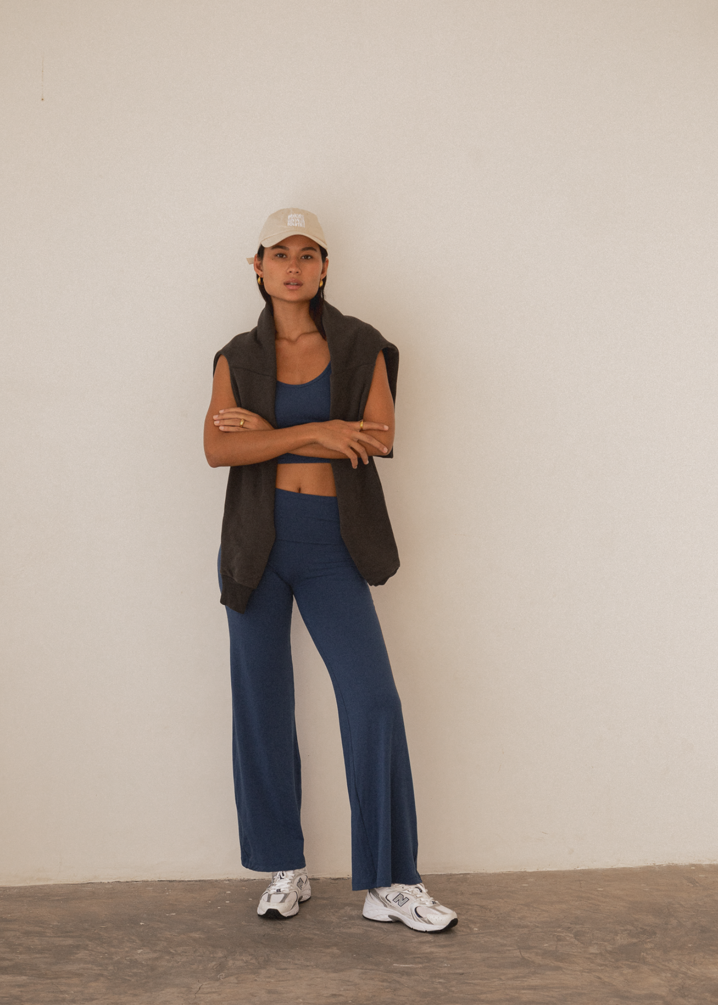 Full Length Yin Flare - Indigo - Viscose/Spandex