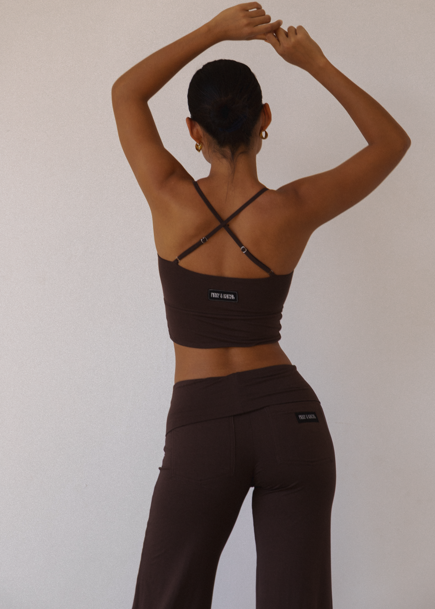 Flow Crop - Dark Brown - Viscose/Spandex