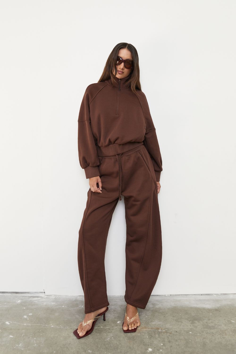 Barrel Fleece Trackpant - Dark Chocolate