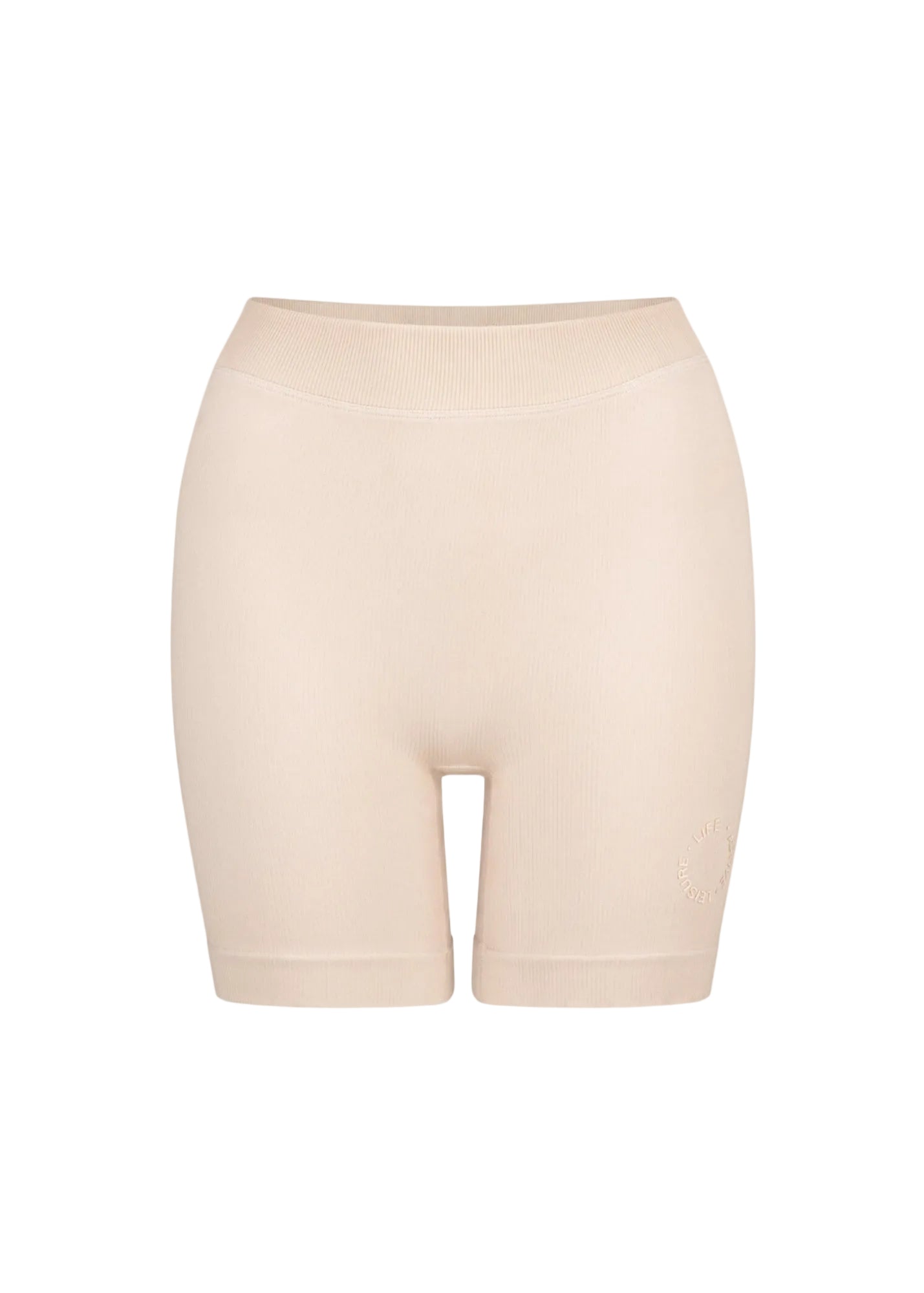 Fine Ribbed Biker Short - Chalk