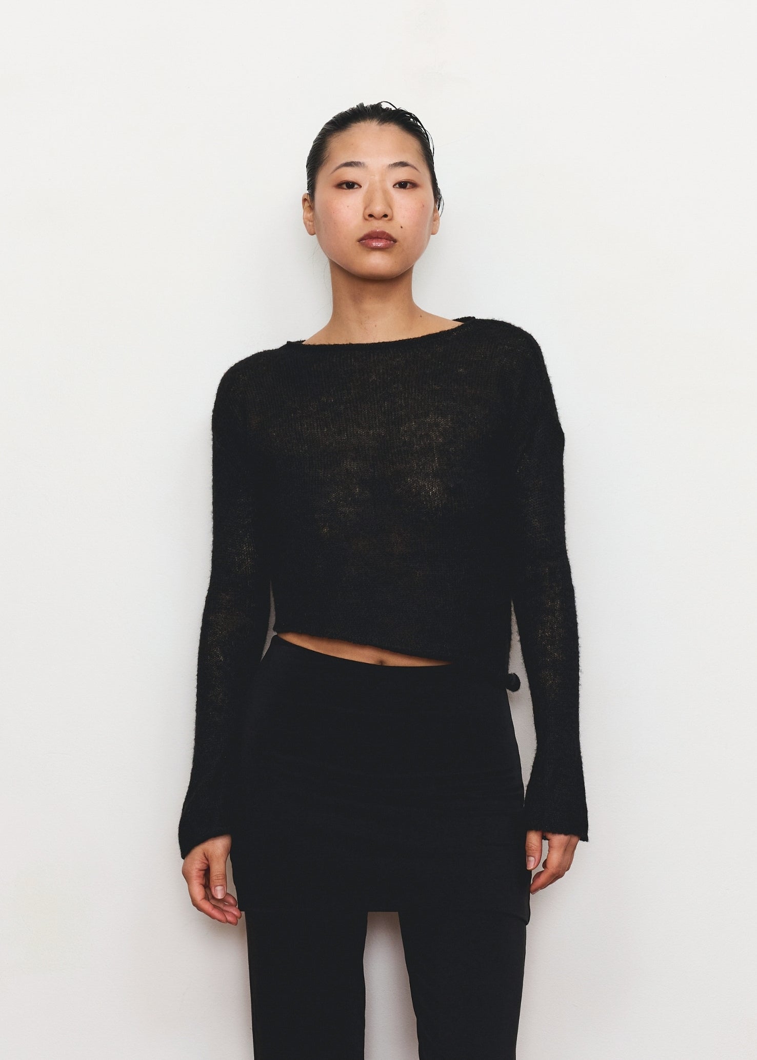 Open Sleeve Knit - Black