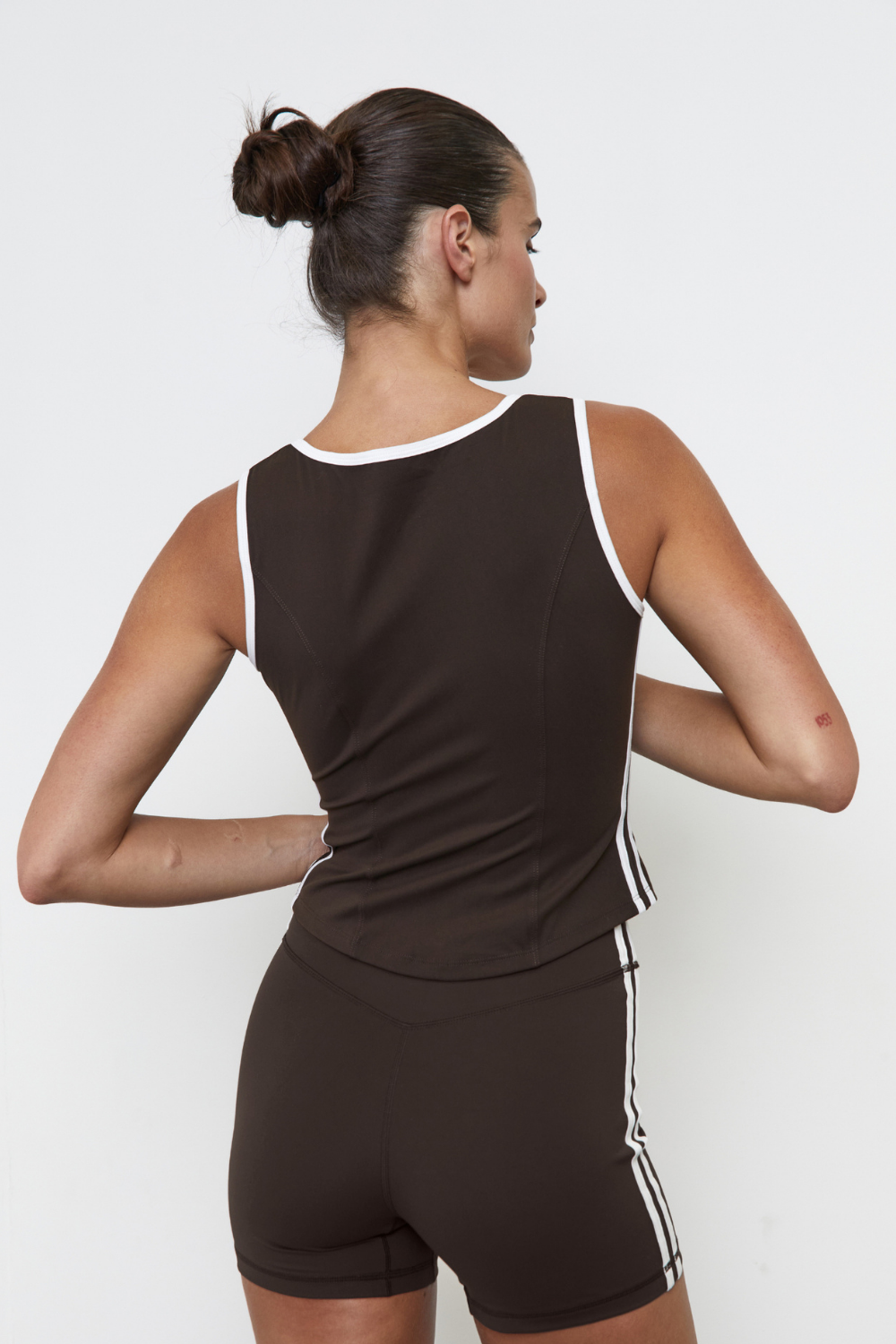 Sport Vest - Brown/White Stripe