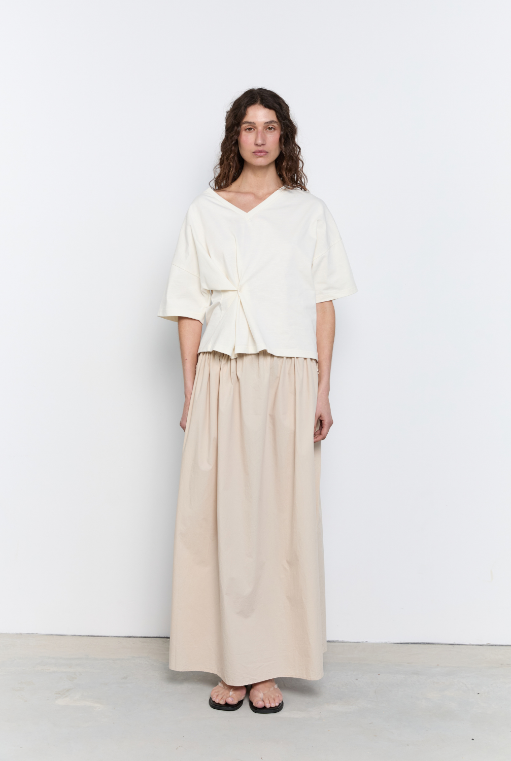 Side Tie Skirt - Birch