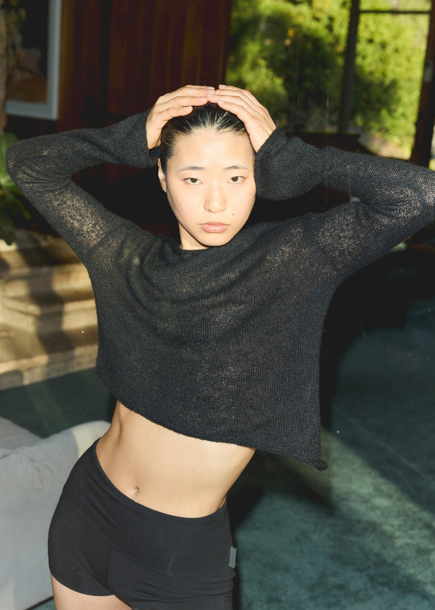 Open Sleeve Knit - Black