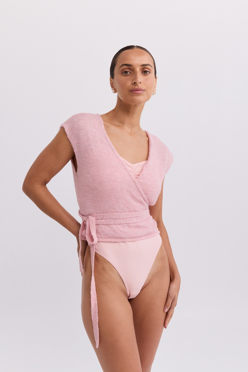 Wrap Vest - Powder Pink